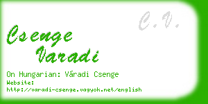 csenge varadi business card